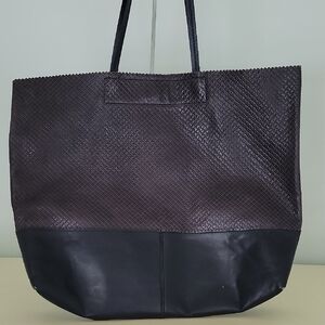 Banana Republic Large Navy Blue Woven Soft Tote